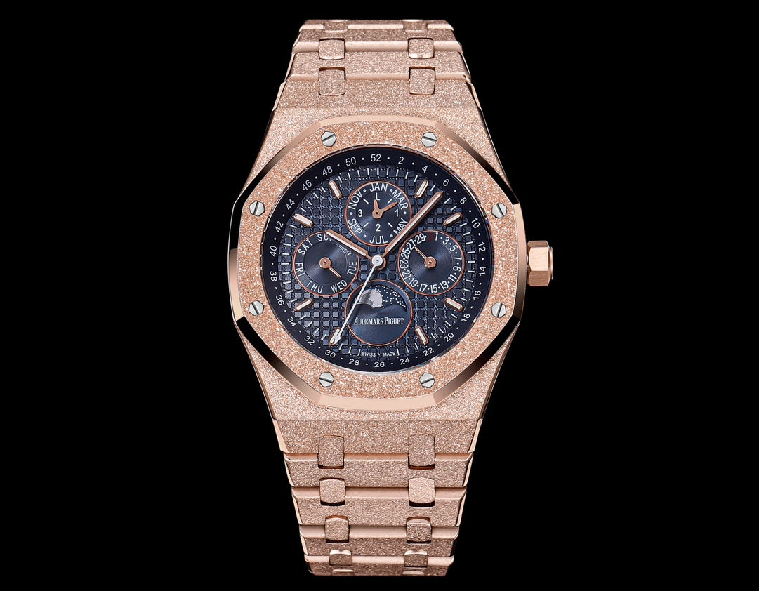 Royal Oak "Frosted Gold" Series (Ref. 26574)—the 41mm "King of Steel Watches" (Custom Frosted Gold Edition)（Rose gold）