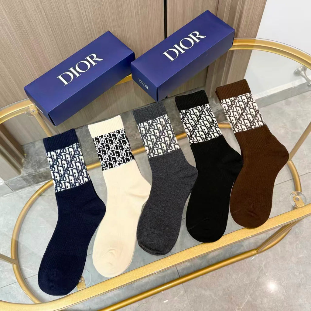 New jacquard cashmere socks