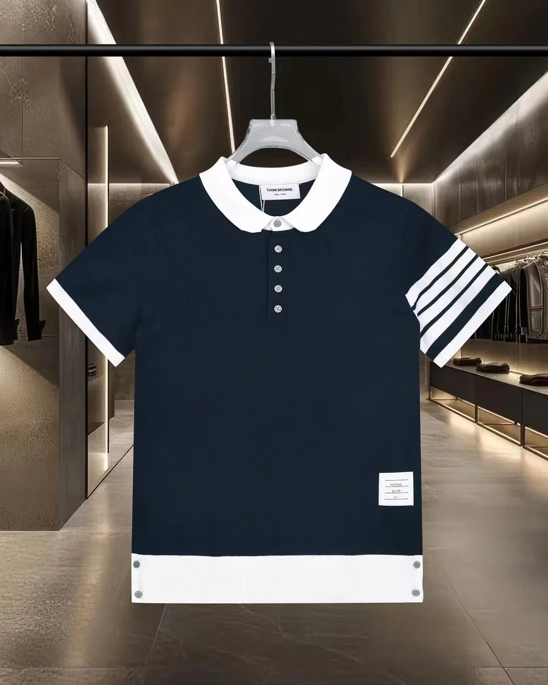 New color blocked polo shirt