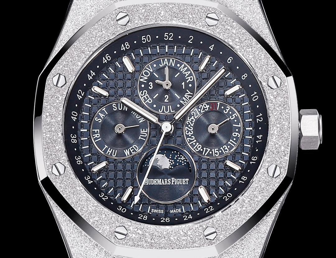 Royal Oak "Frosted Gold" Series (Ref. 26574)—the 41mm "King of Steel Watches" (Custom Frosted Gold Edition)（Blue）