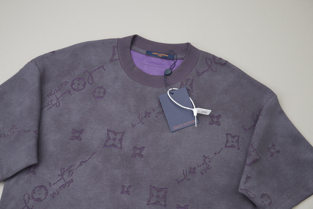 Classic logo burned jacquard short sleeved shirt