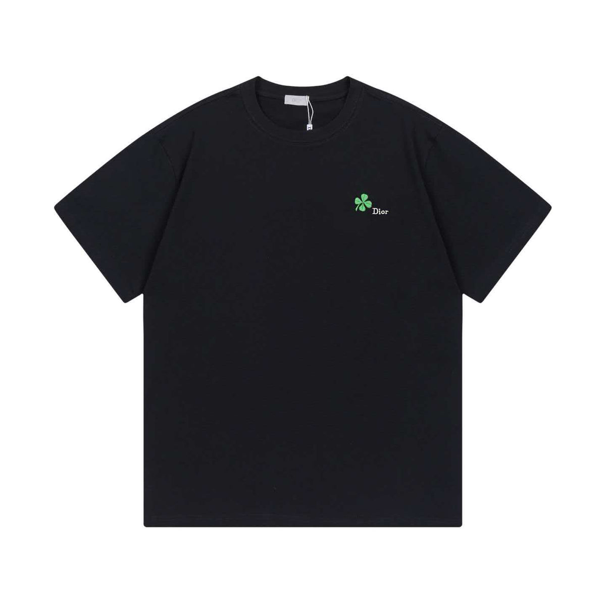 2026 new high-density embroidered green clover logo unisex short sleeved t-shirt