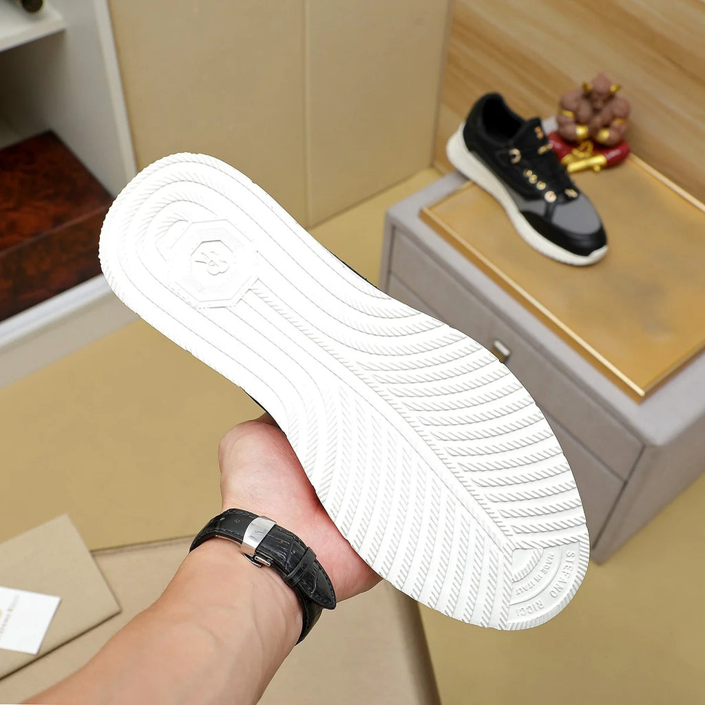 Calf leather sports shoes