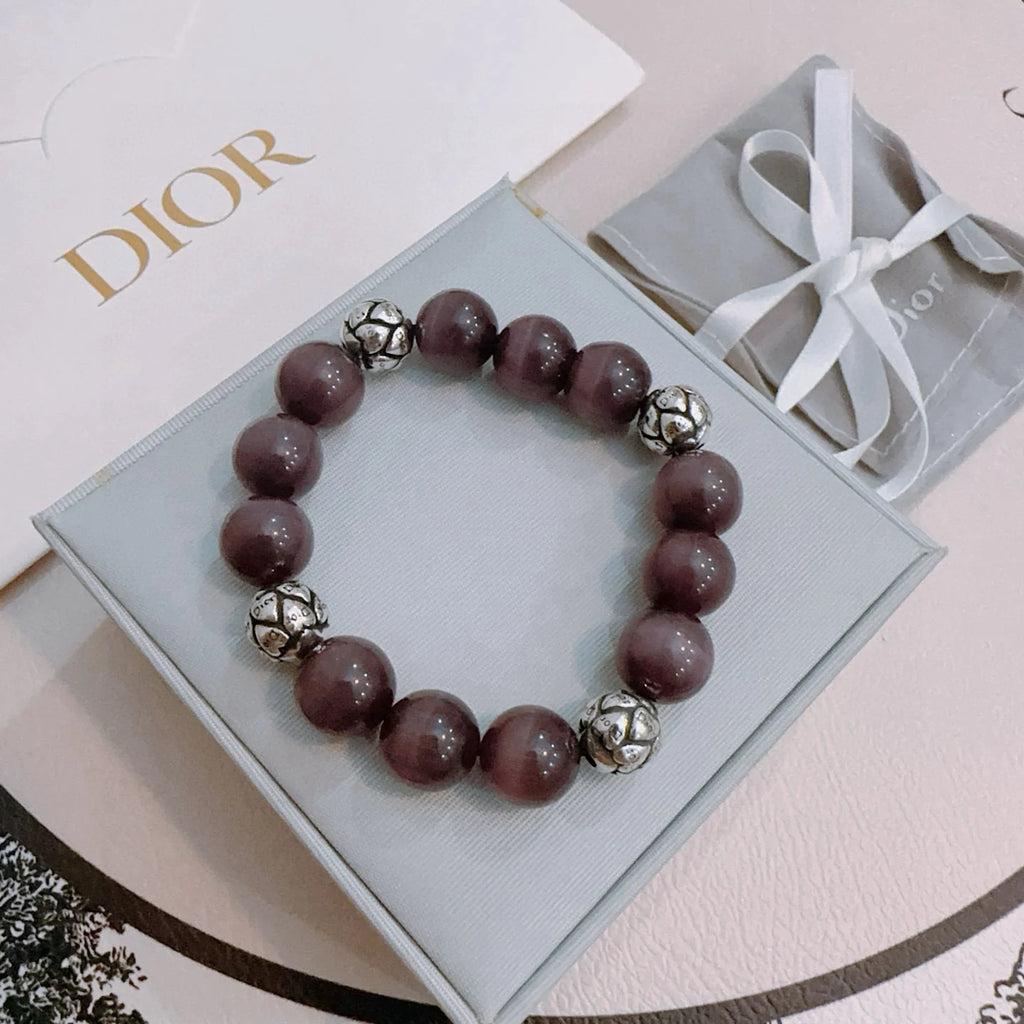 Multi element agate and Thai silver style bracelet