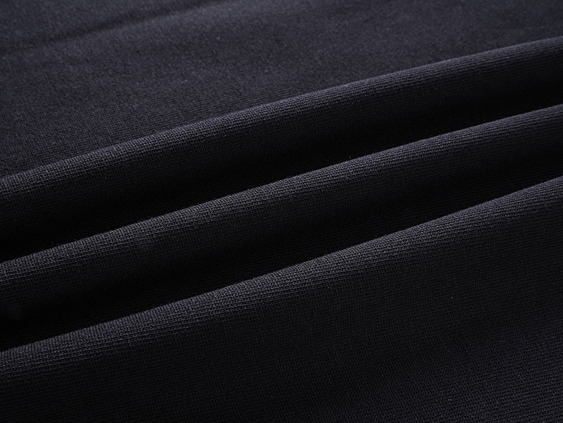 New round neck pullover adhesive printed soft knitted cotton T-shirt