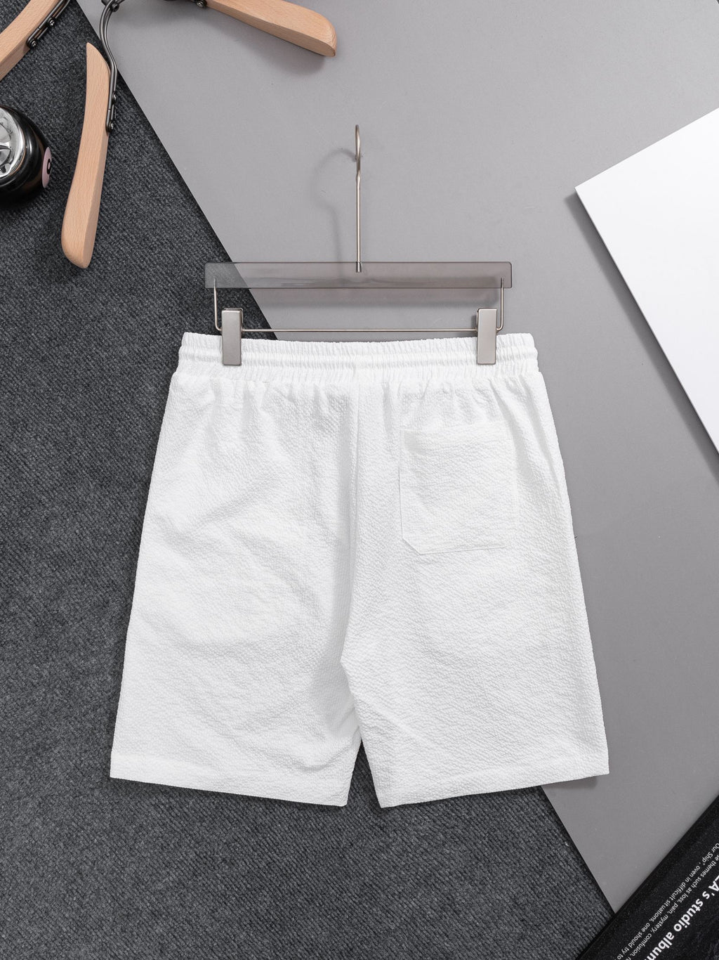 New waffle milk silk quick drying beach shorts