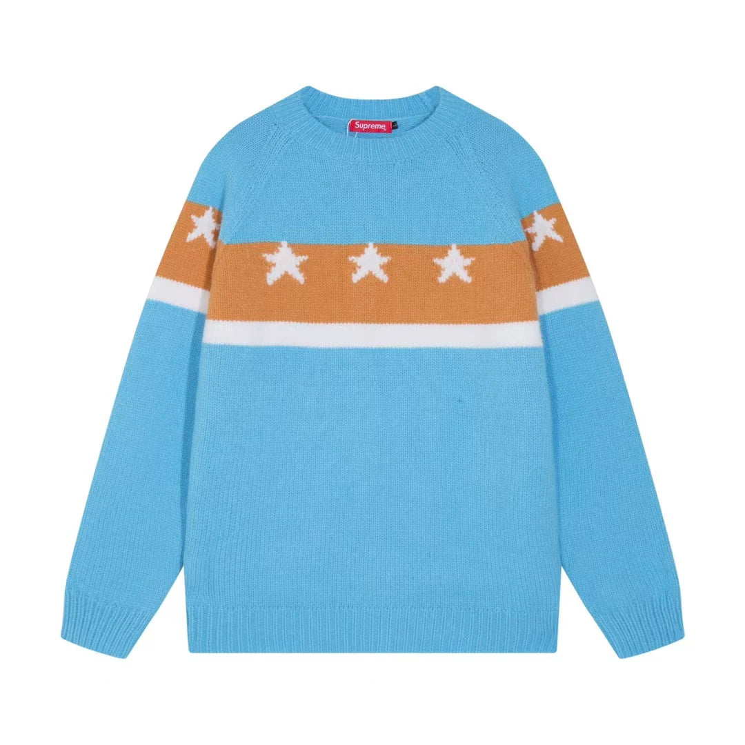 New chest striped jacquard sweater