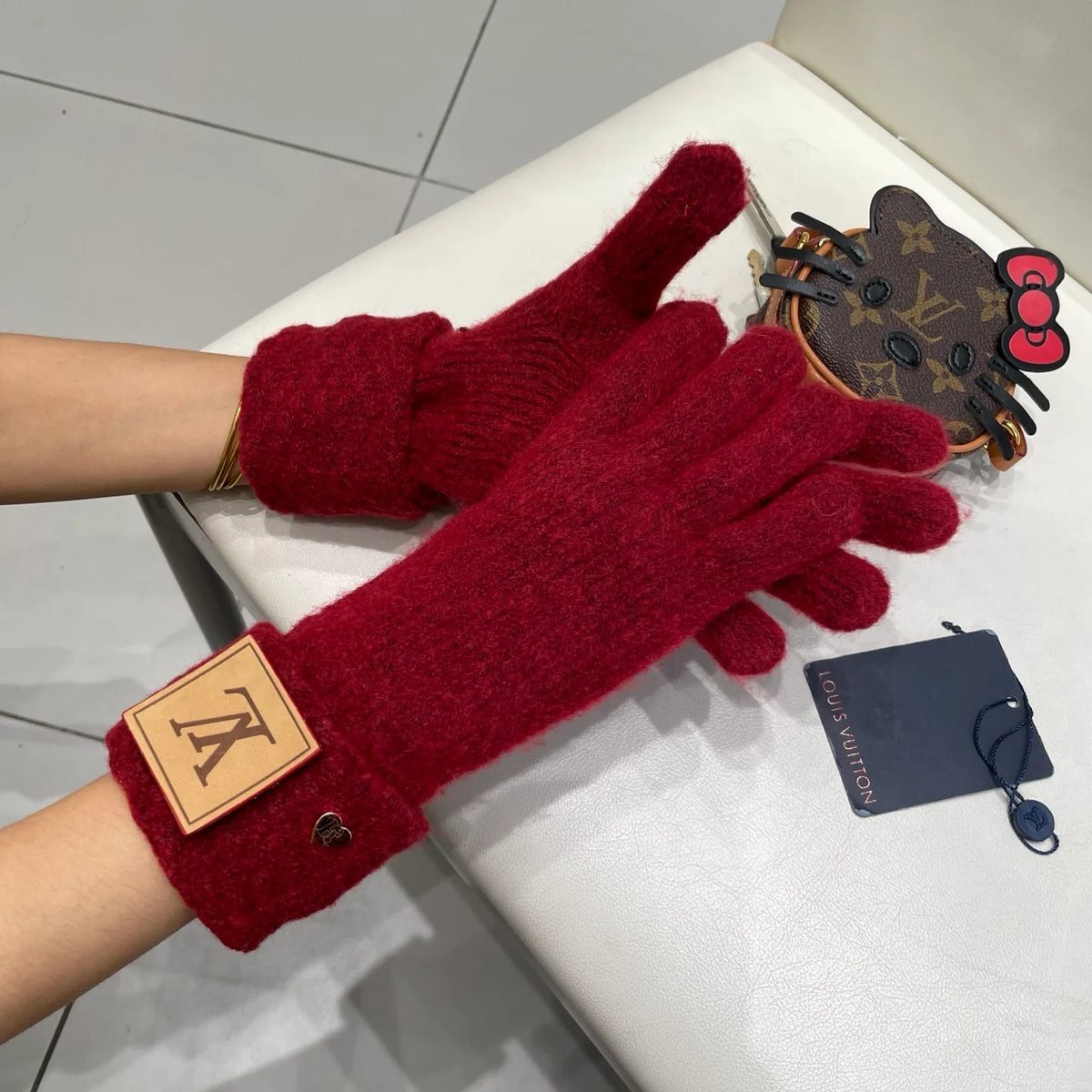 New autumn and winter wool knitted gloves 🧤