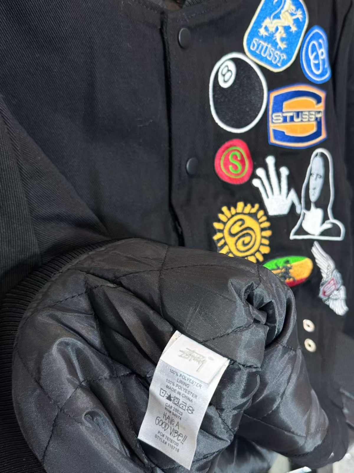 Embroidered baseball cotton jacket