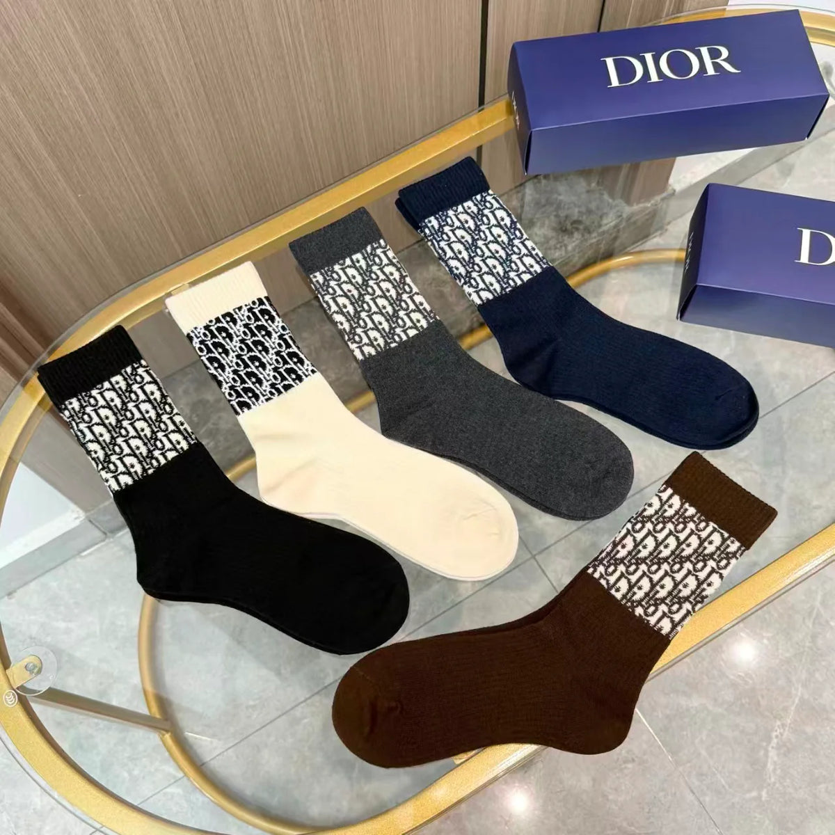 New jacquard cashmere socks