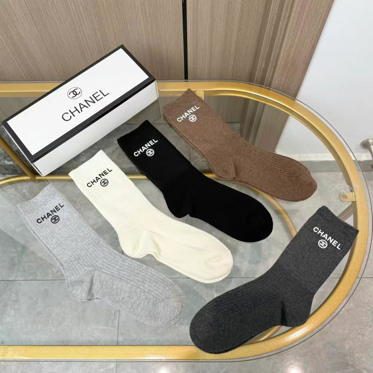New letter high socks