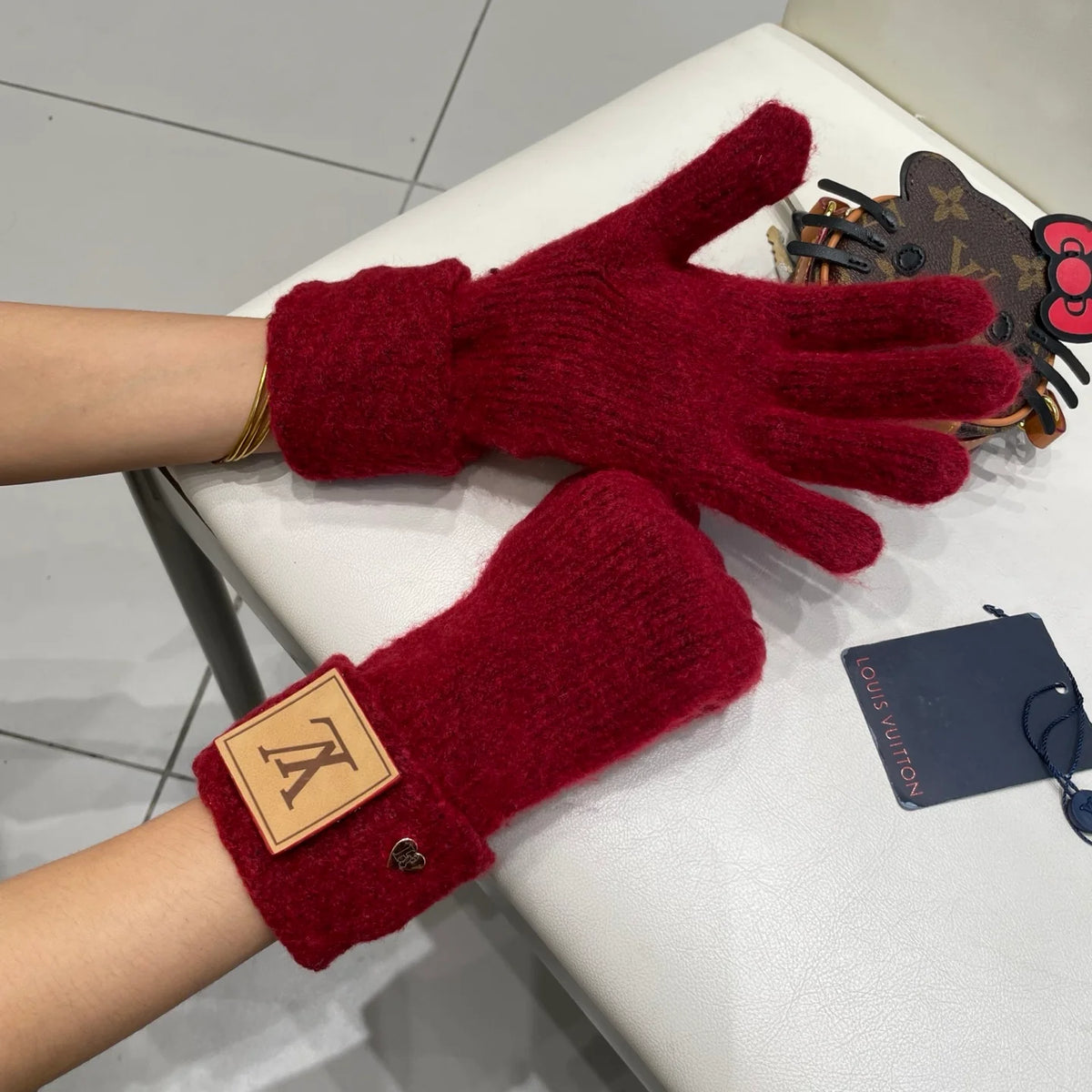 New autumn and winter wool knitted gloves 🧤