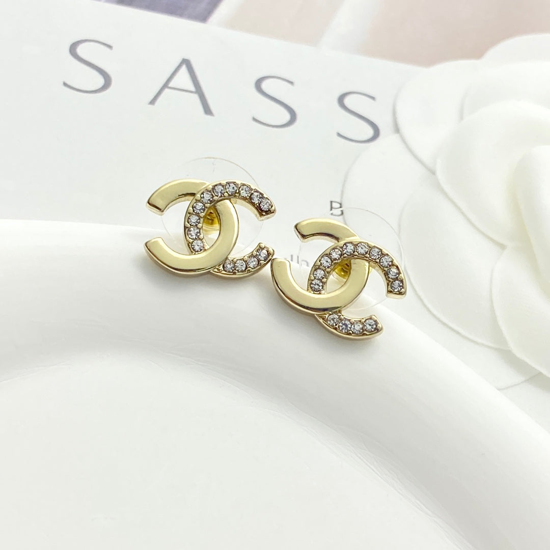 Half drilled earrings