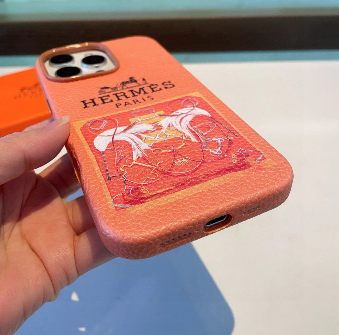 All inclusive lychee patterned phone case