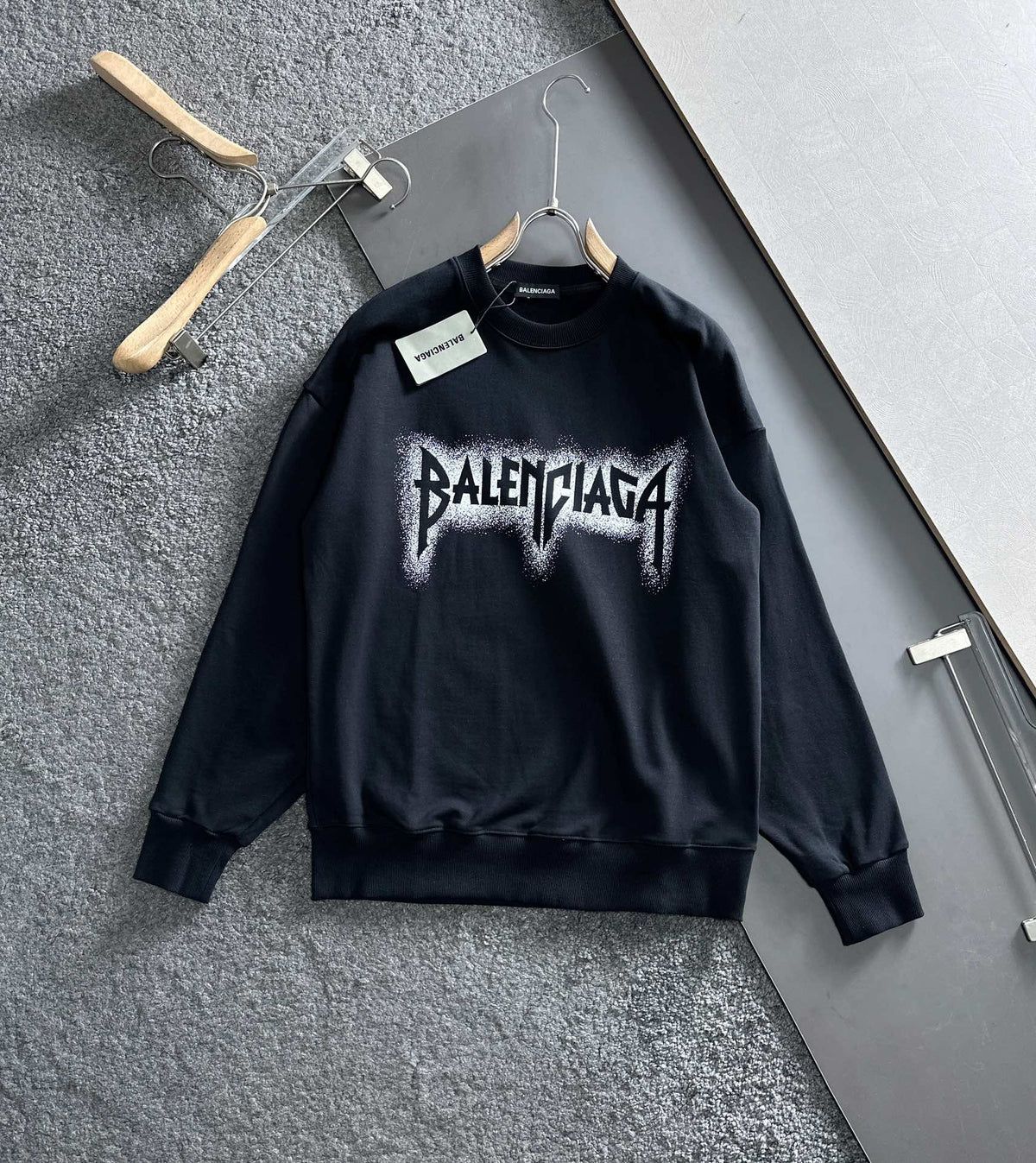 New printed pullover round neck hoodie