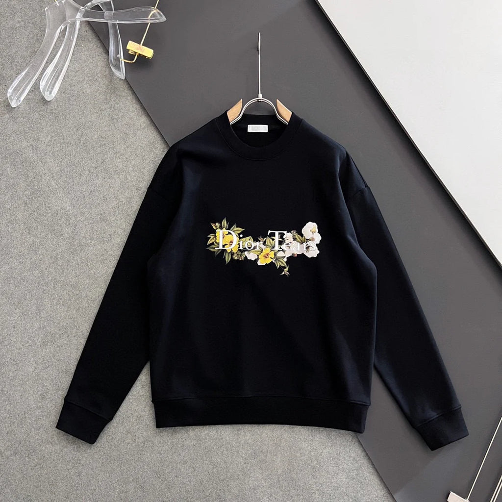 New printed pullover round neck hoodie