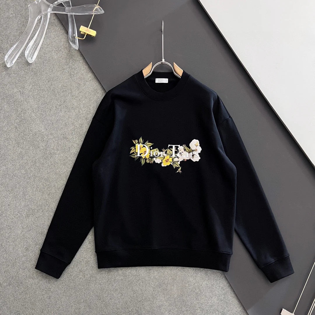 New printed pullover round neck hoodie