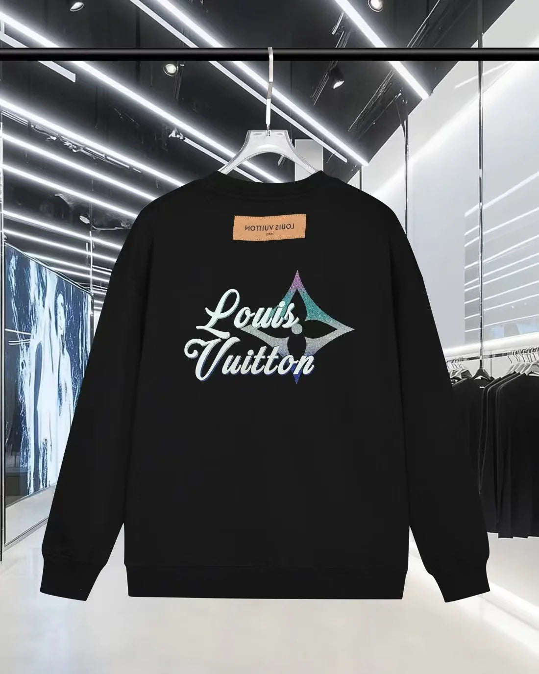 Gradient hot stamping offset letter hoodie