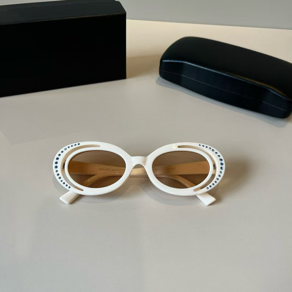 Explosive elliptical sunglasses