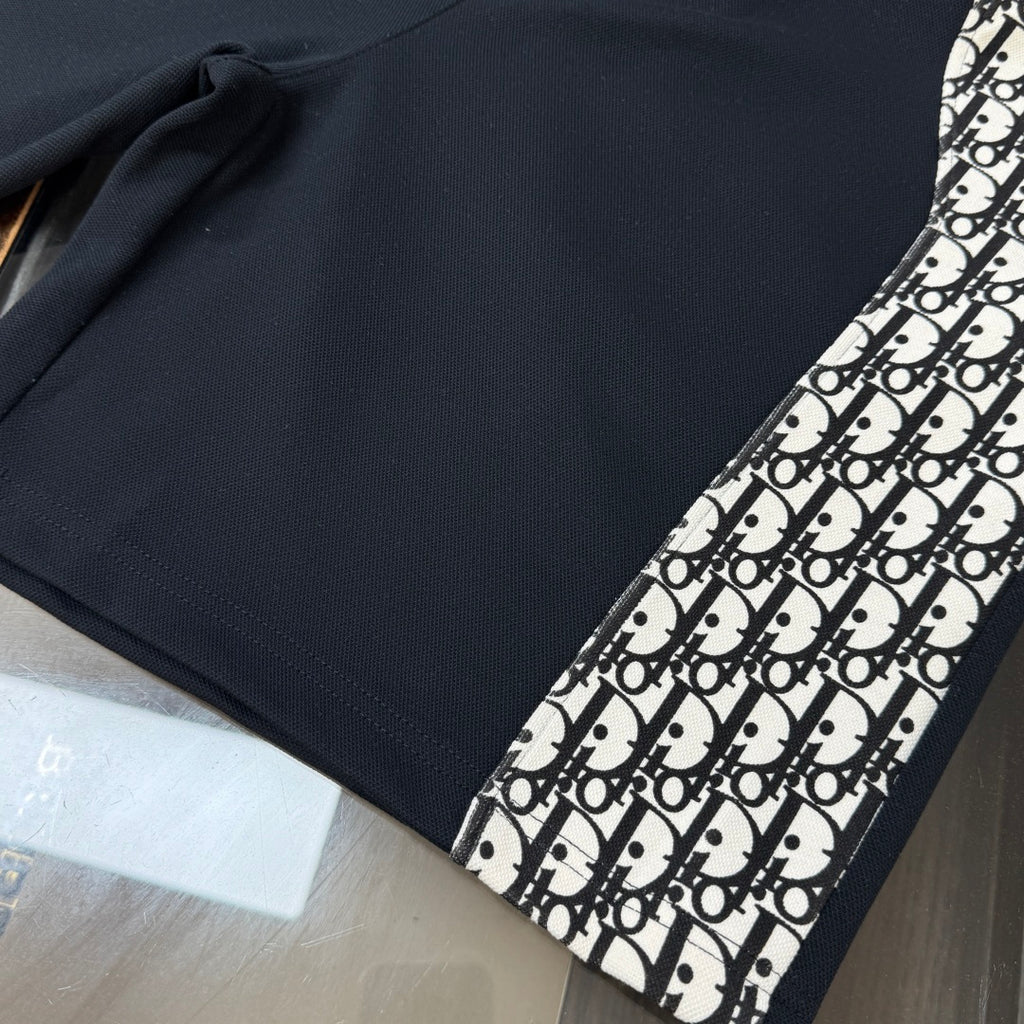 Latest double-sided letter jacquard splicing casual shorts