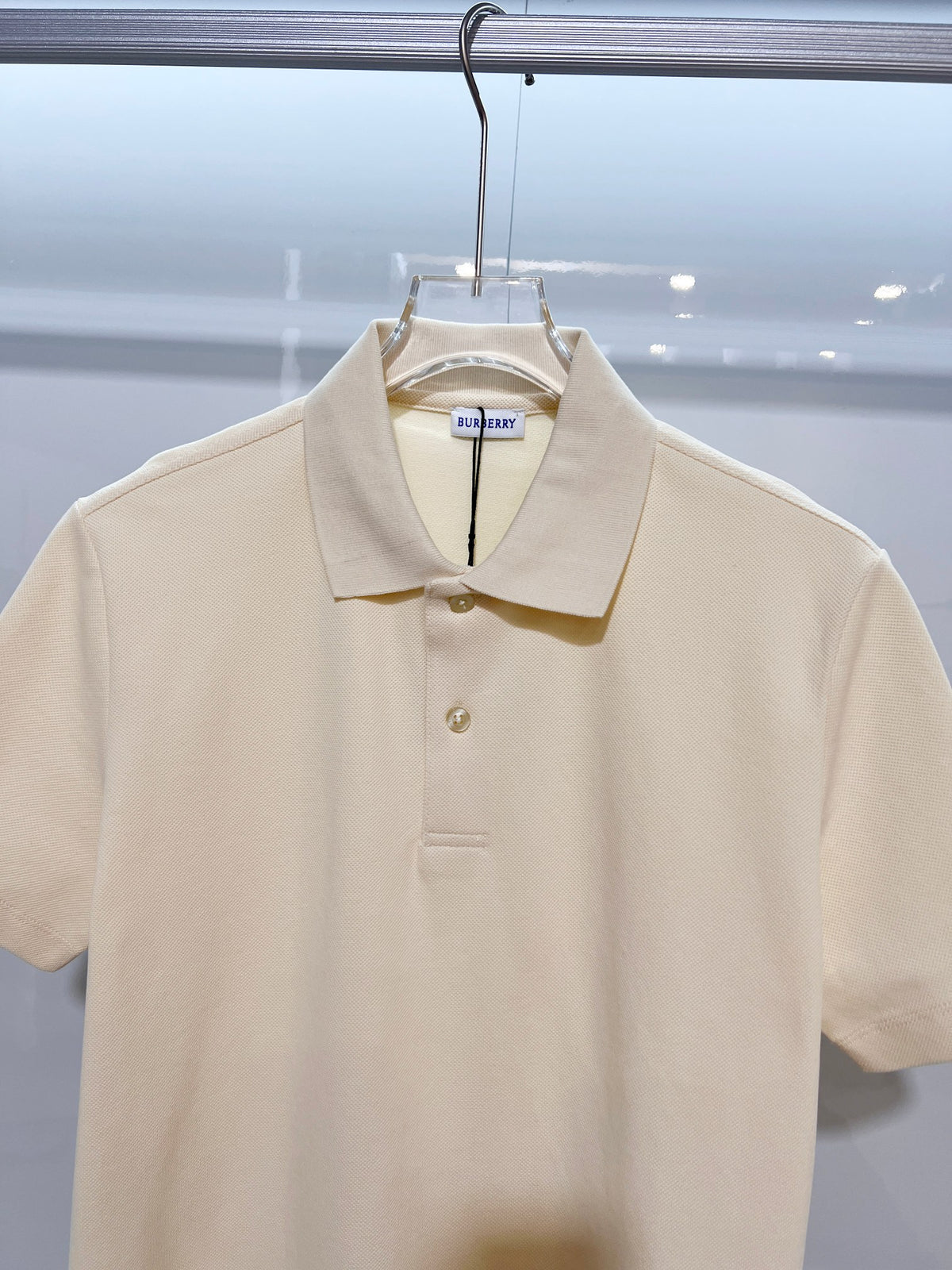Splicing patchwork plaid embroidered letter polo shirt