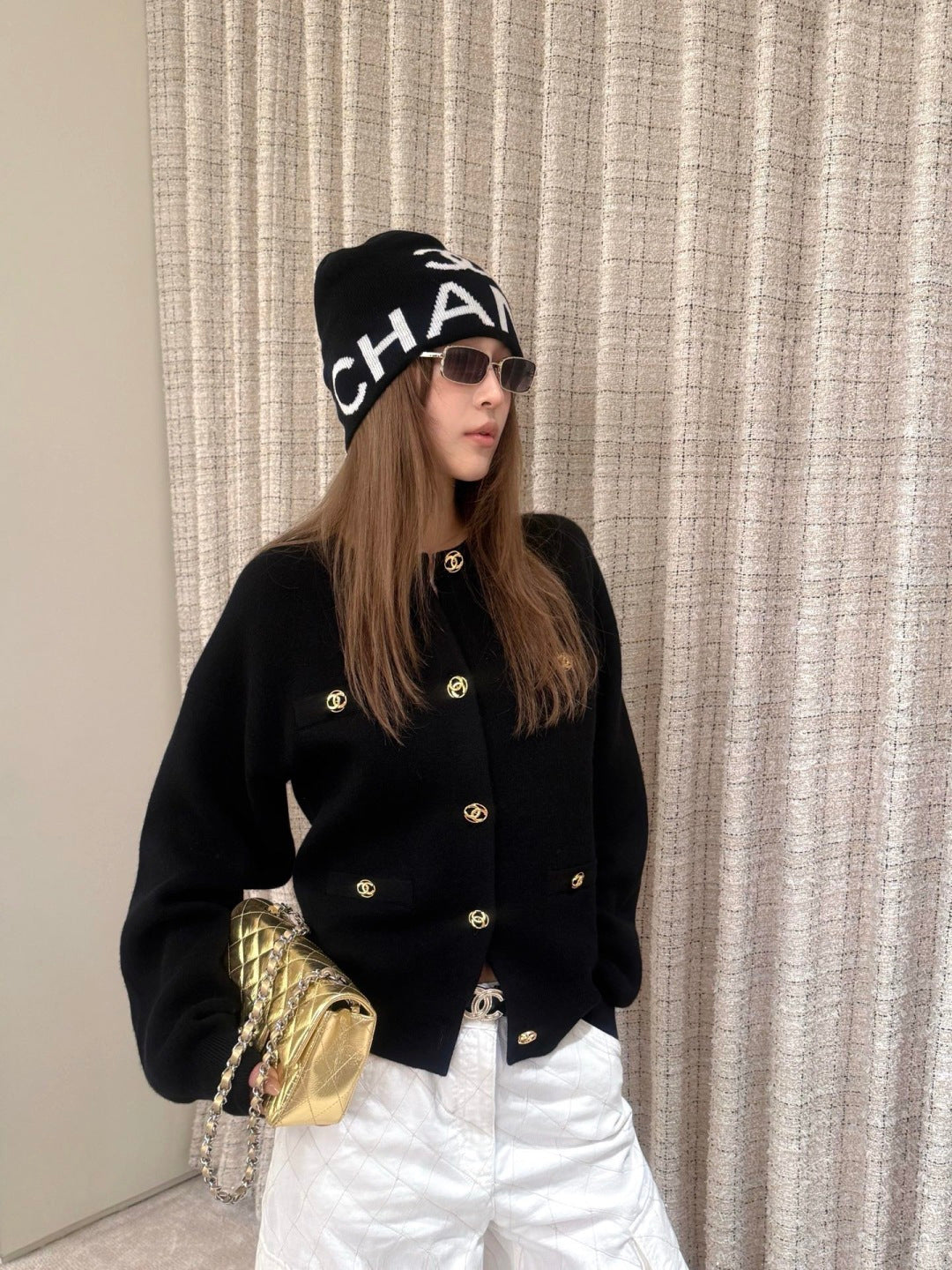Women’s Classic Soft Knit Cropped Outerwear with Decorative Pocket Buttons