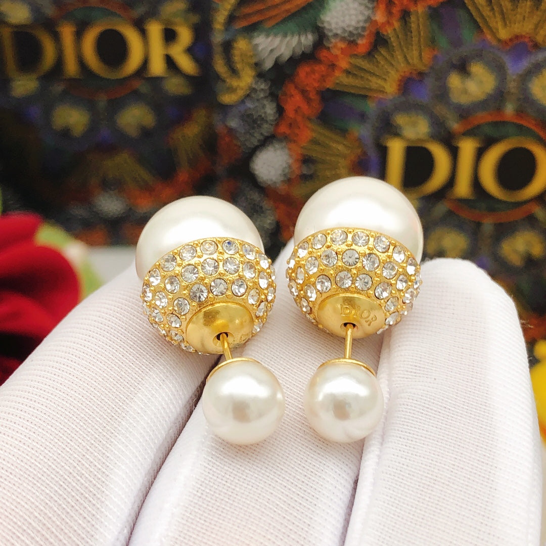 Pearl fruit earrings