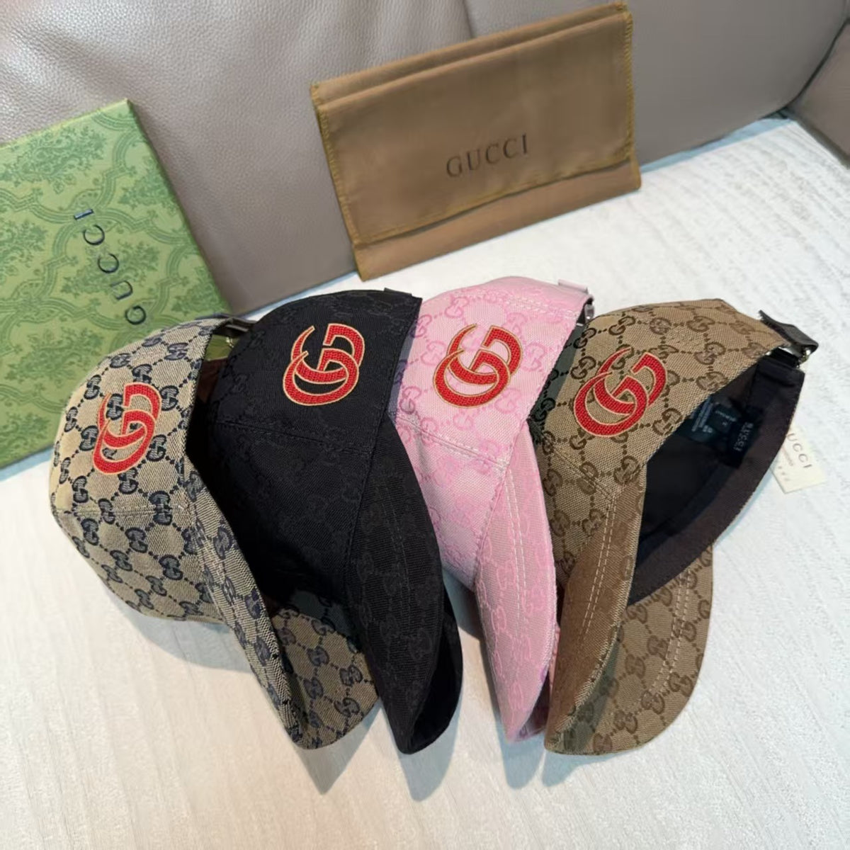 Embroidered baseball cap on the side