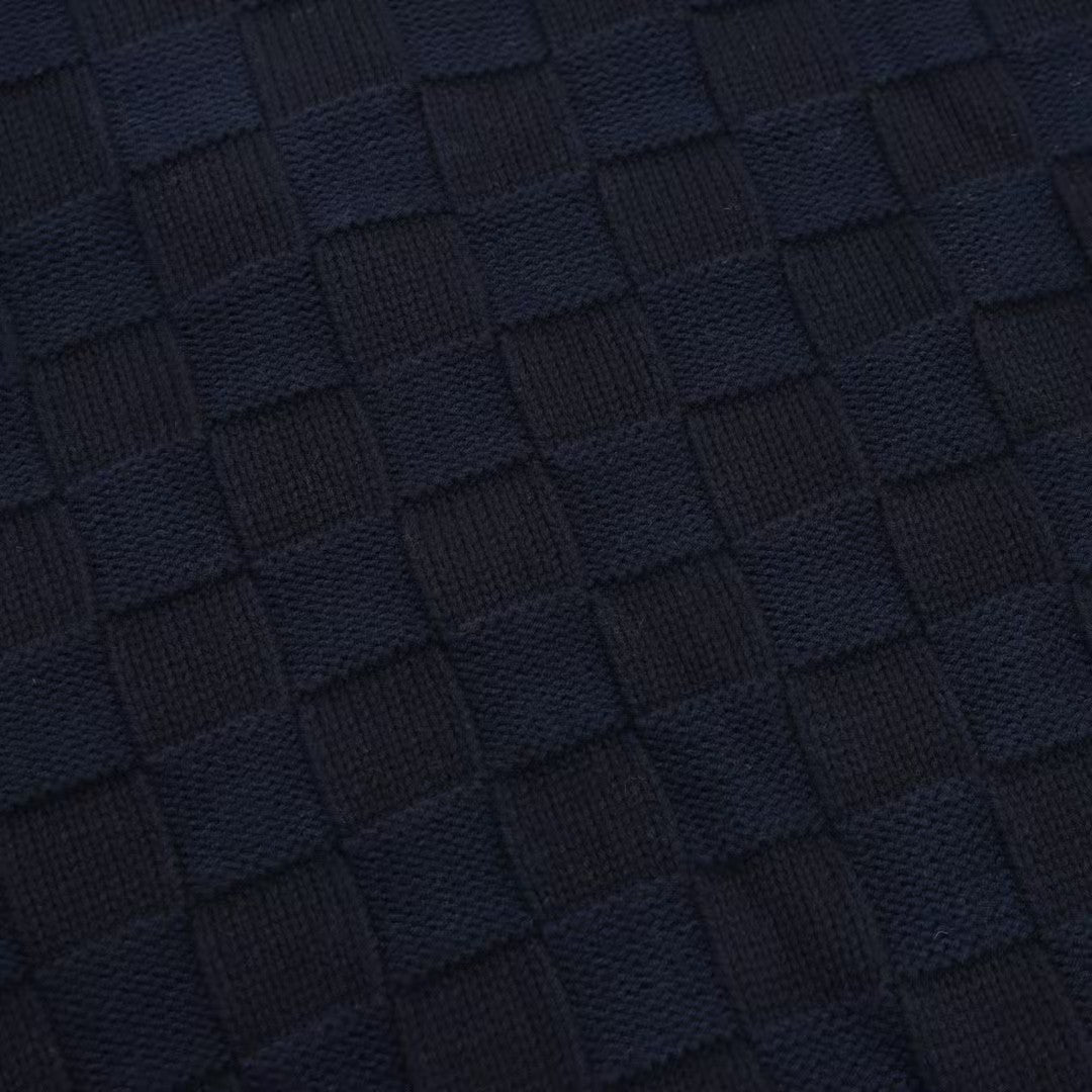 Small checkerboard sweater cardigan