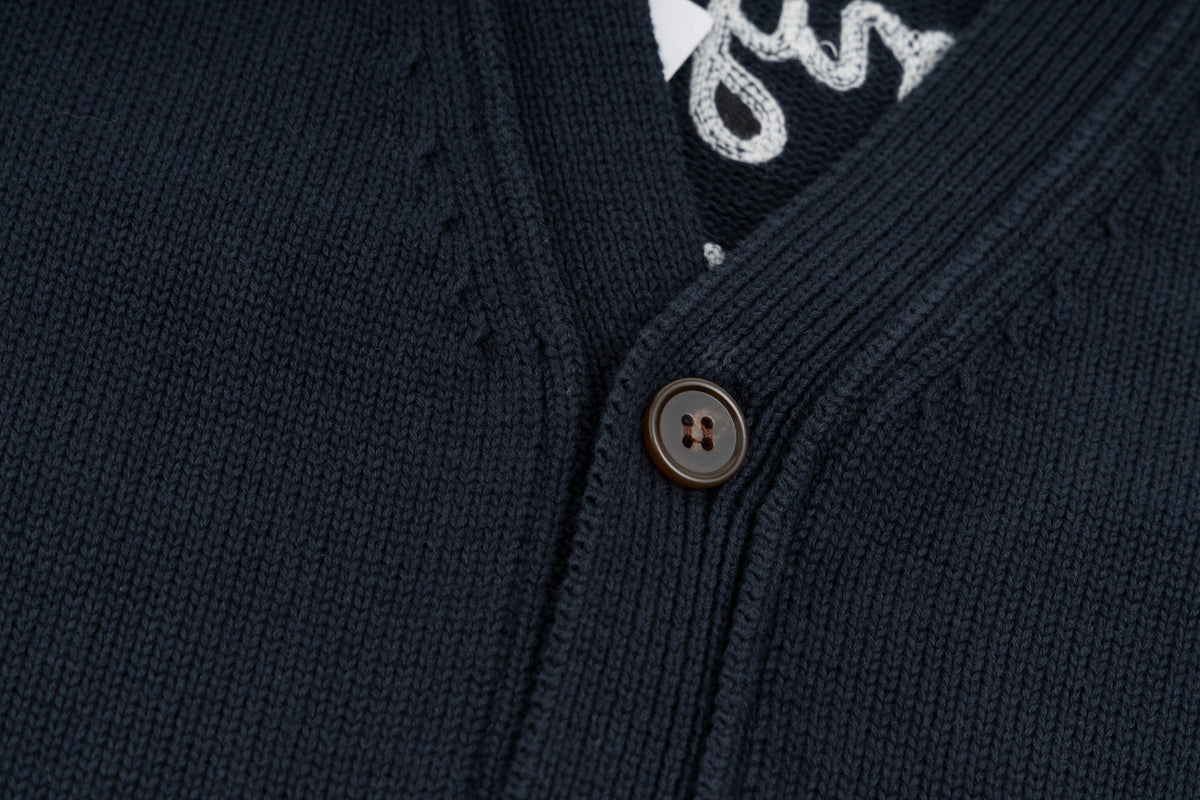 New jacquard logo cardigan jacket