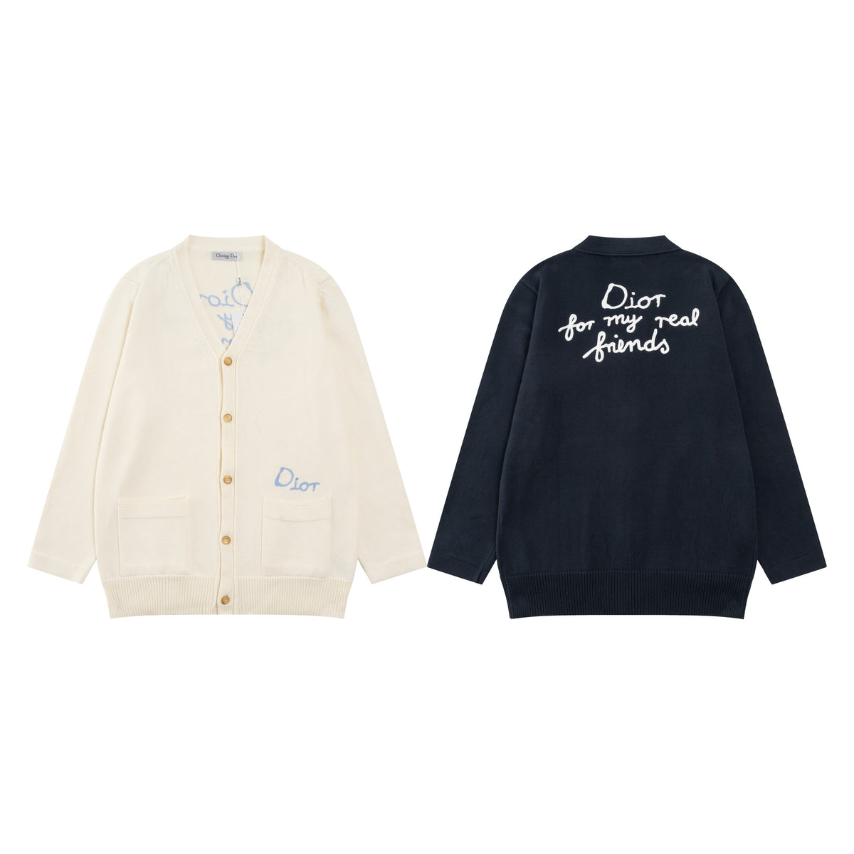 New jacquard logo cardigan jacket