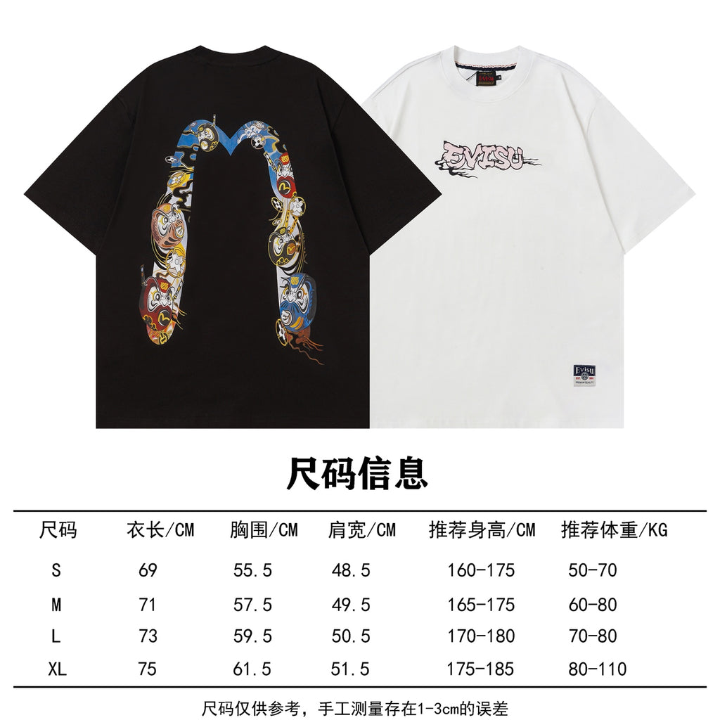 Printed casual loose round neck short sleeved T-shirt