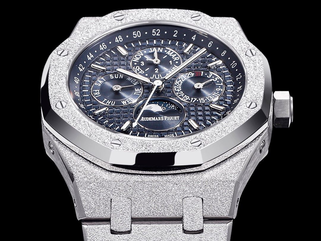 Royal Oak "Frosted Gold" Series (Ref. 26574)—the 41mm "King of Steel Watches" (Custom Frosted Gold Edition)（Blue）