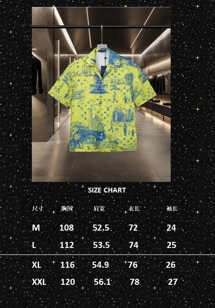 Digital printed short sleeved shirt