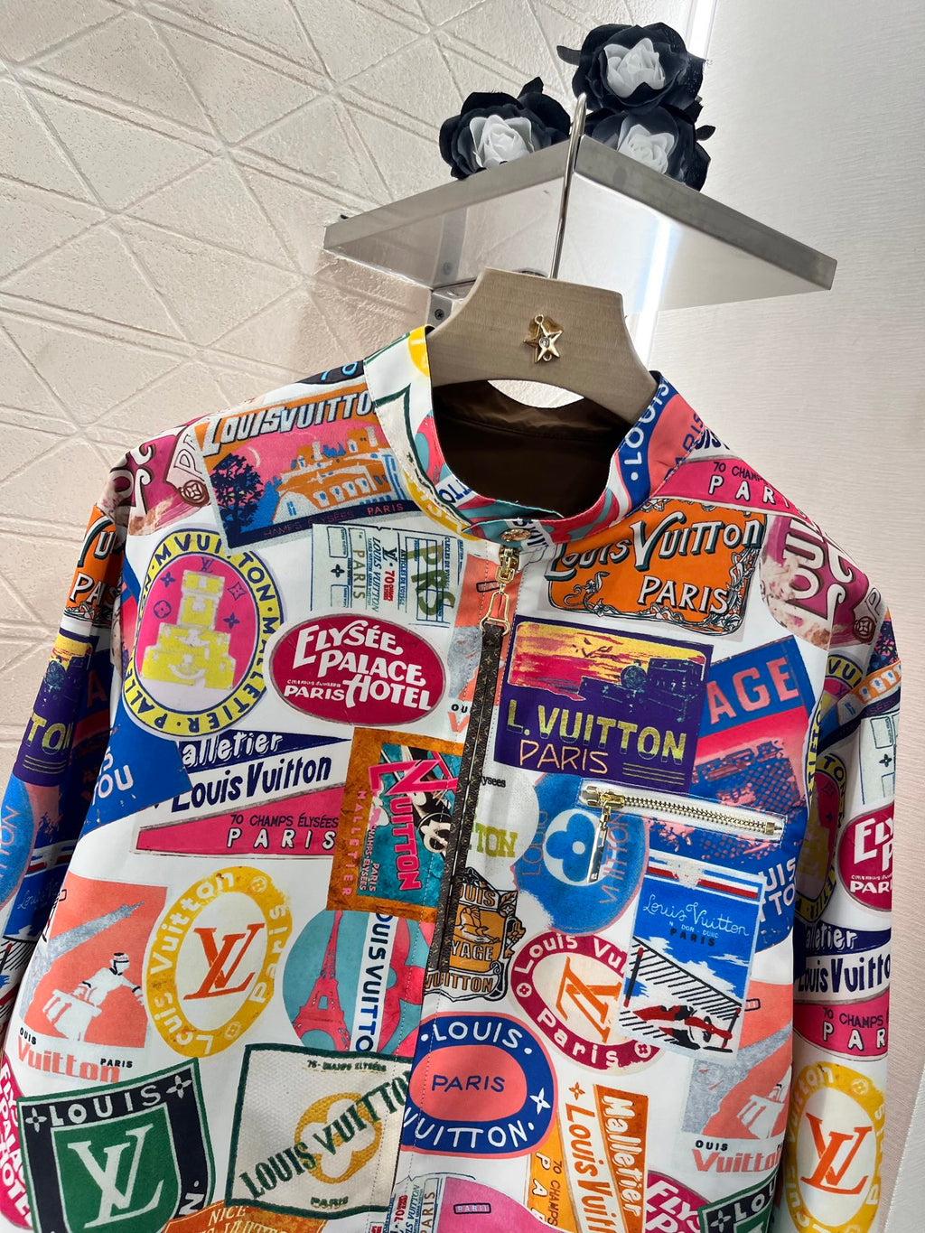 25ss Two sided badge printed flying jacket