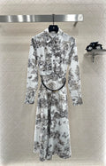 25fw Printed belt dress