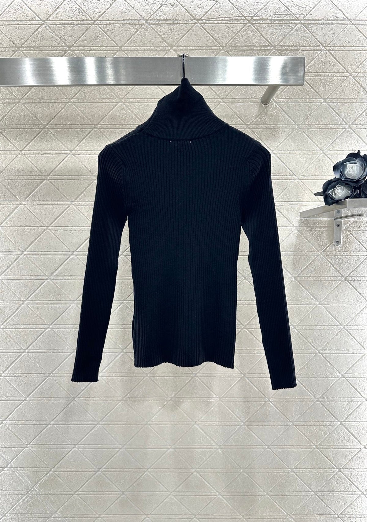 25fw Slim fit high neck base shirt