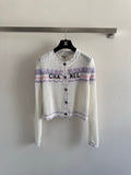 25fw Hollow knit long sleeved cardigan