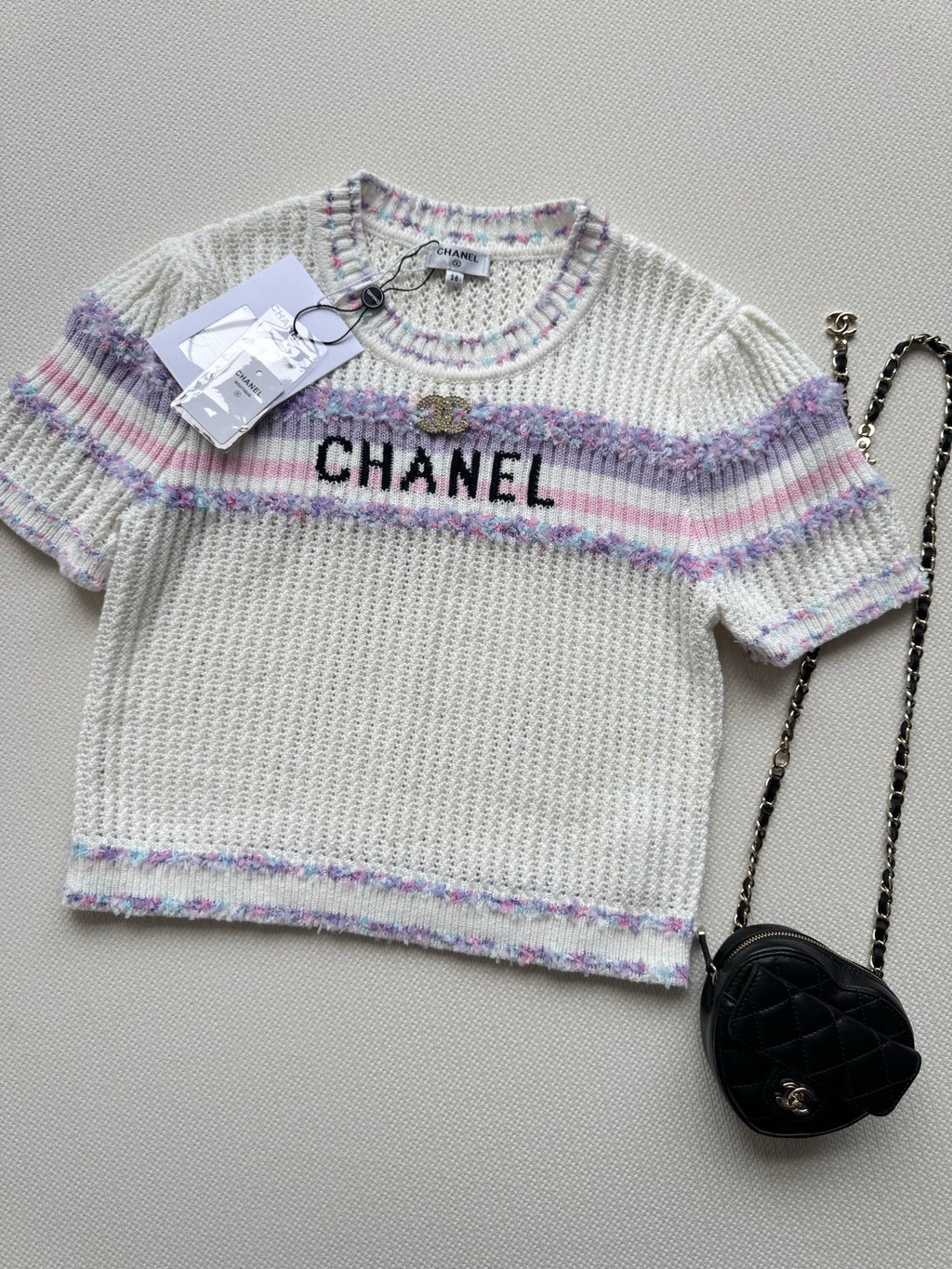 25fw Hollow knit top