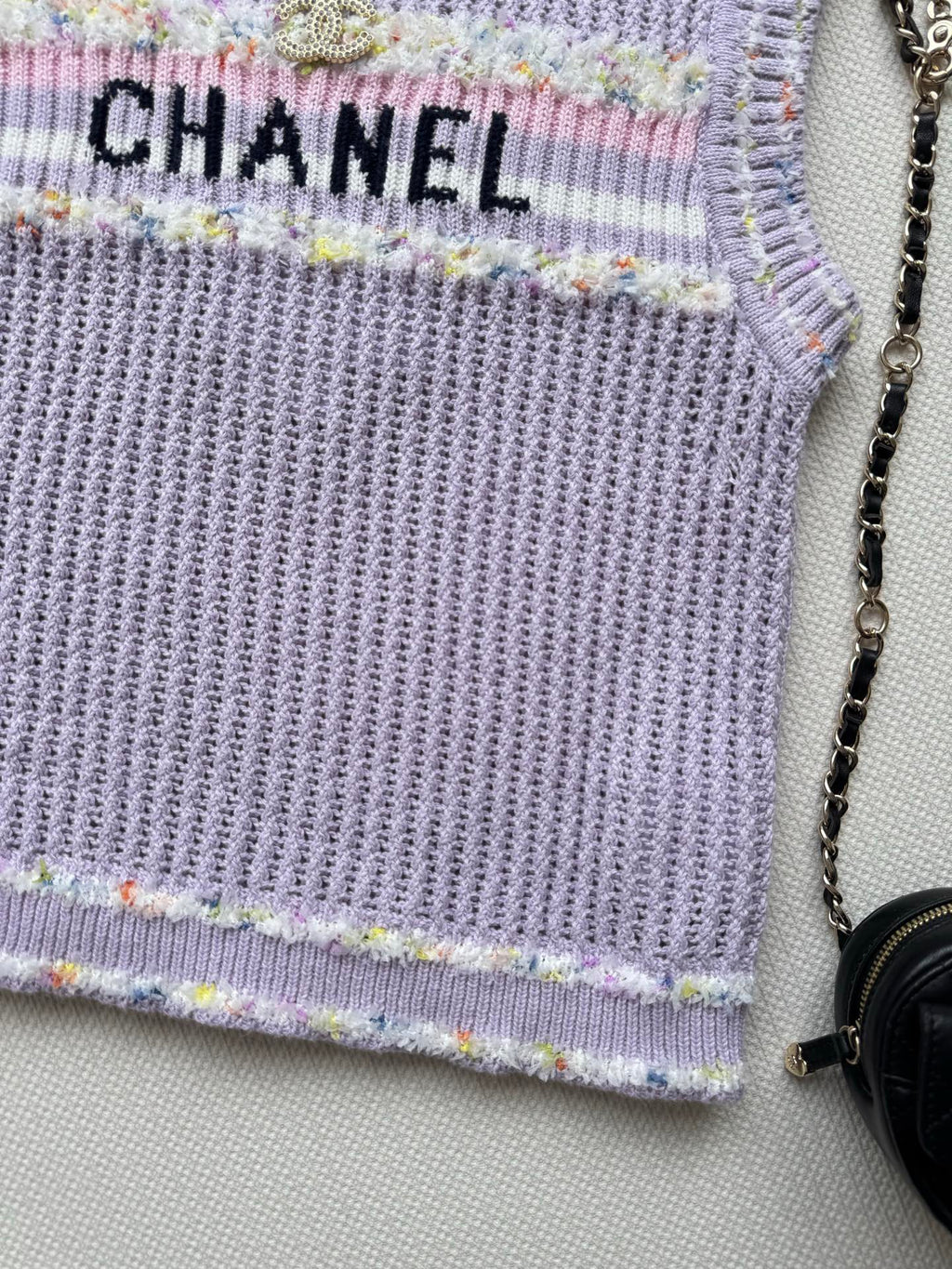 25fw Hollow knit vest