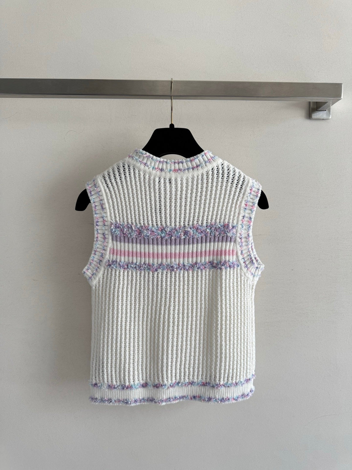 25fw Hollow knit vest