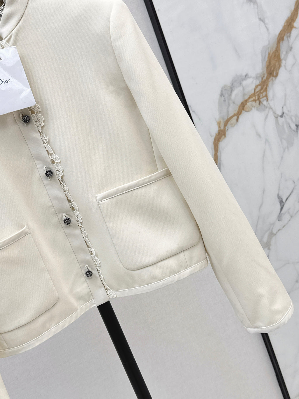 25fw Lace lace stand up collar suit jacket