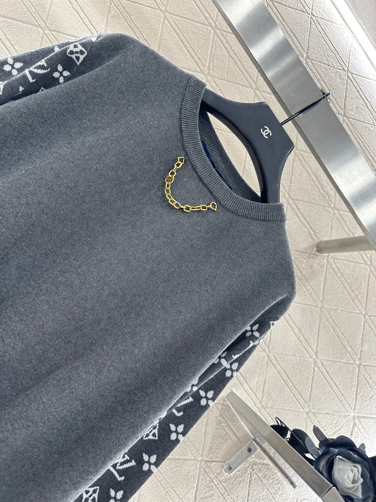 25fw Jacquard Chain Long Sleeve