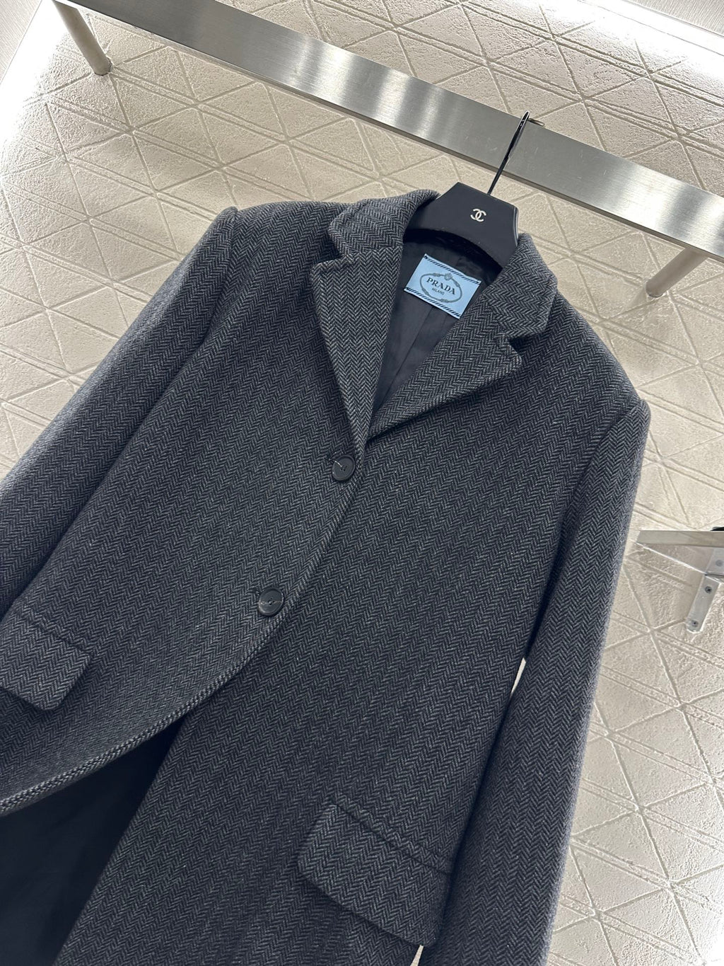 25fw Front shoulder lapel long coat