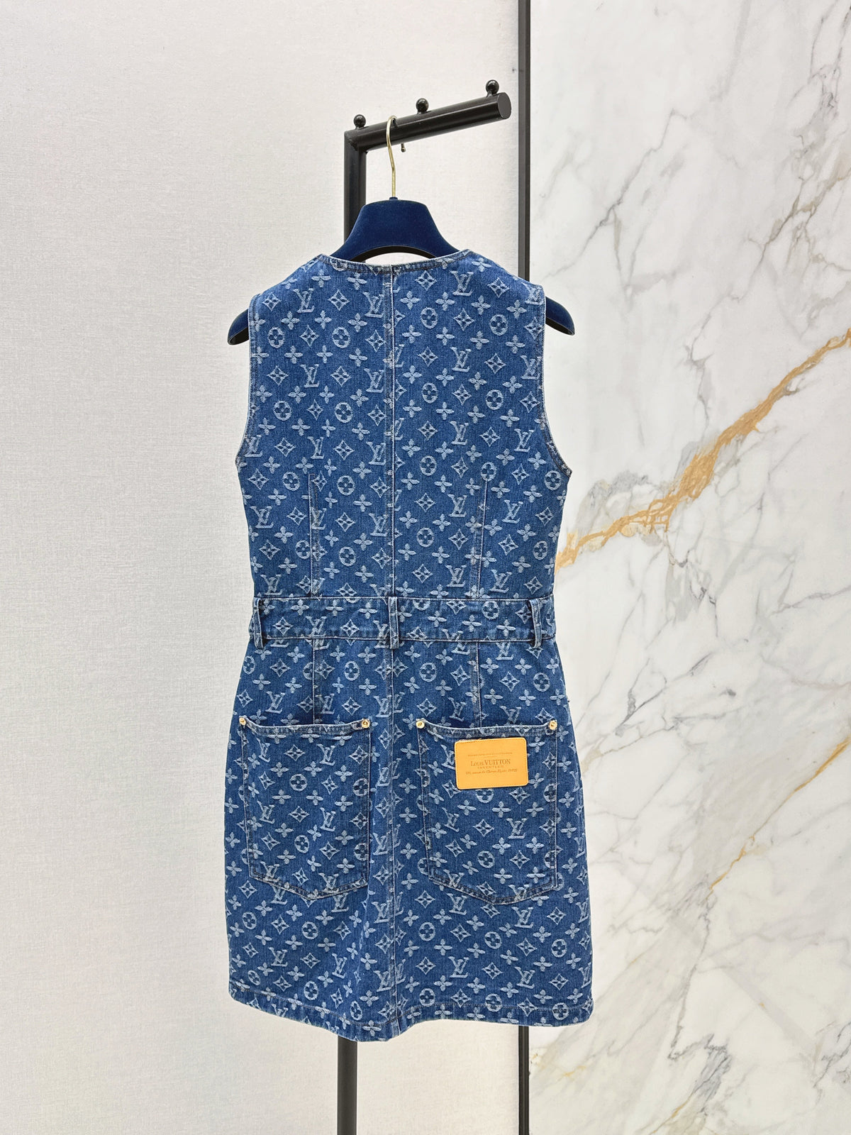26ss Jacquard Denim Sleeveless Dress