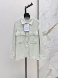 Knitted Tweed Shirt-Style Jacket
