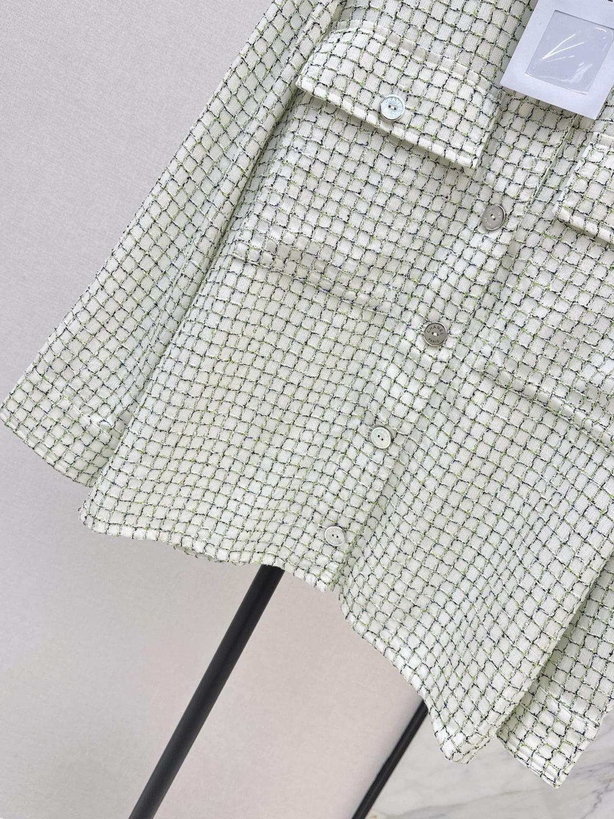 Knitted Tweed Shirt-Style Jacket