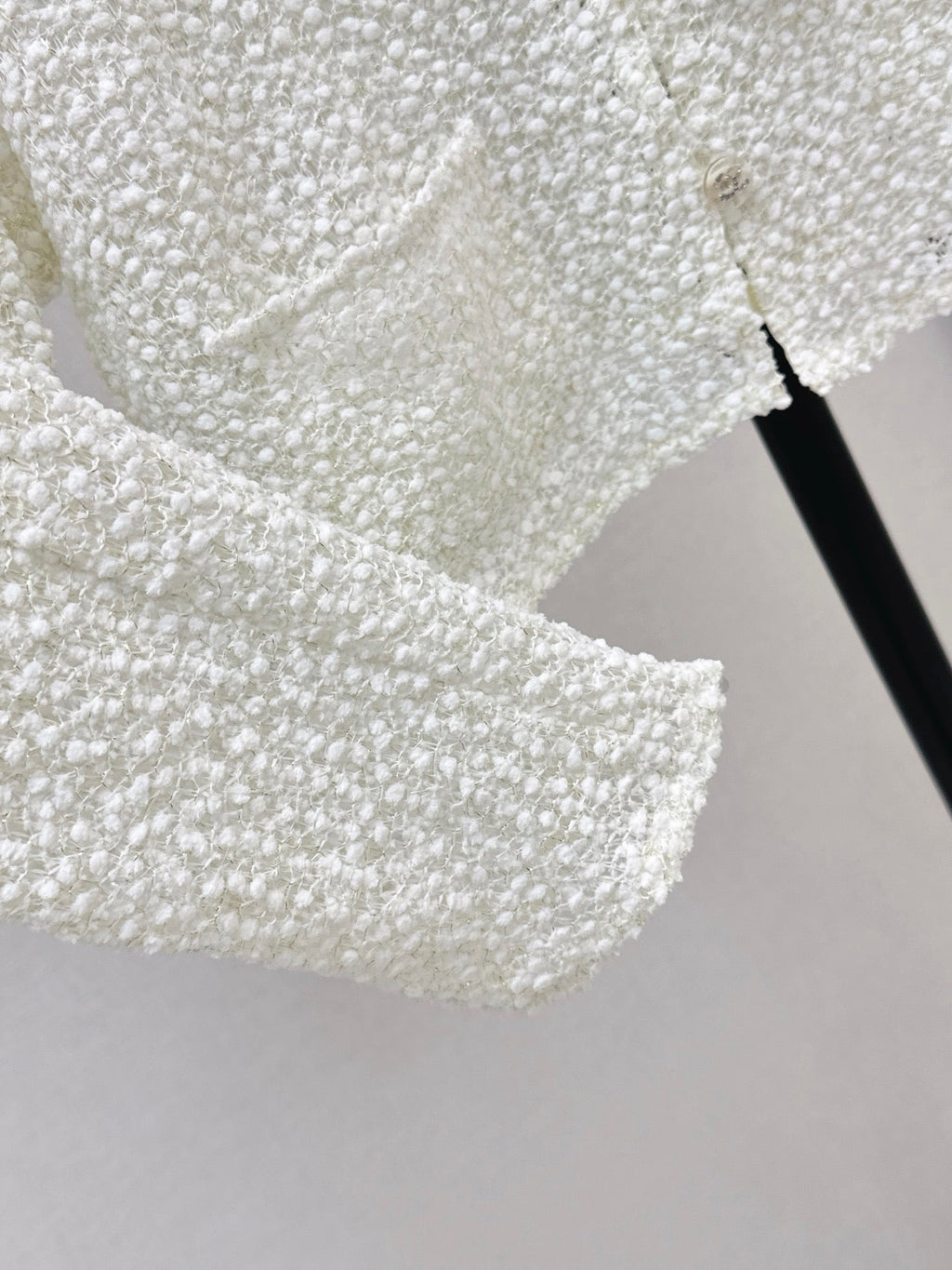 White Sequined Cropped Jacket