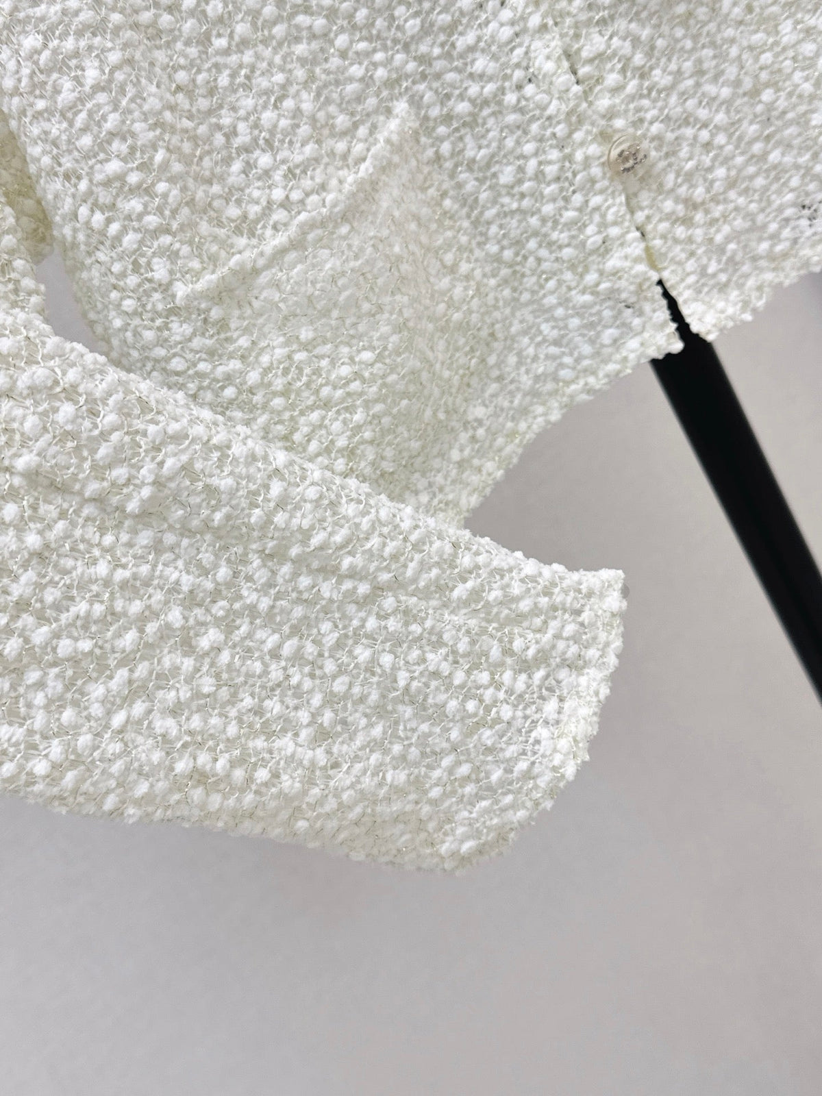 White Sequined Cropped Jacket
