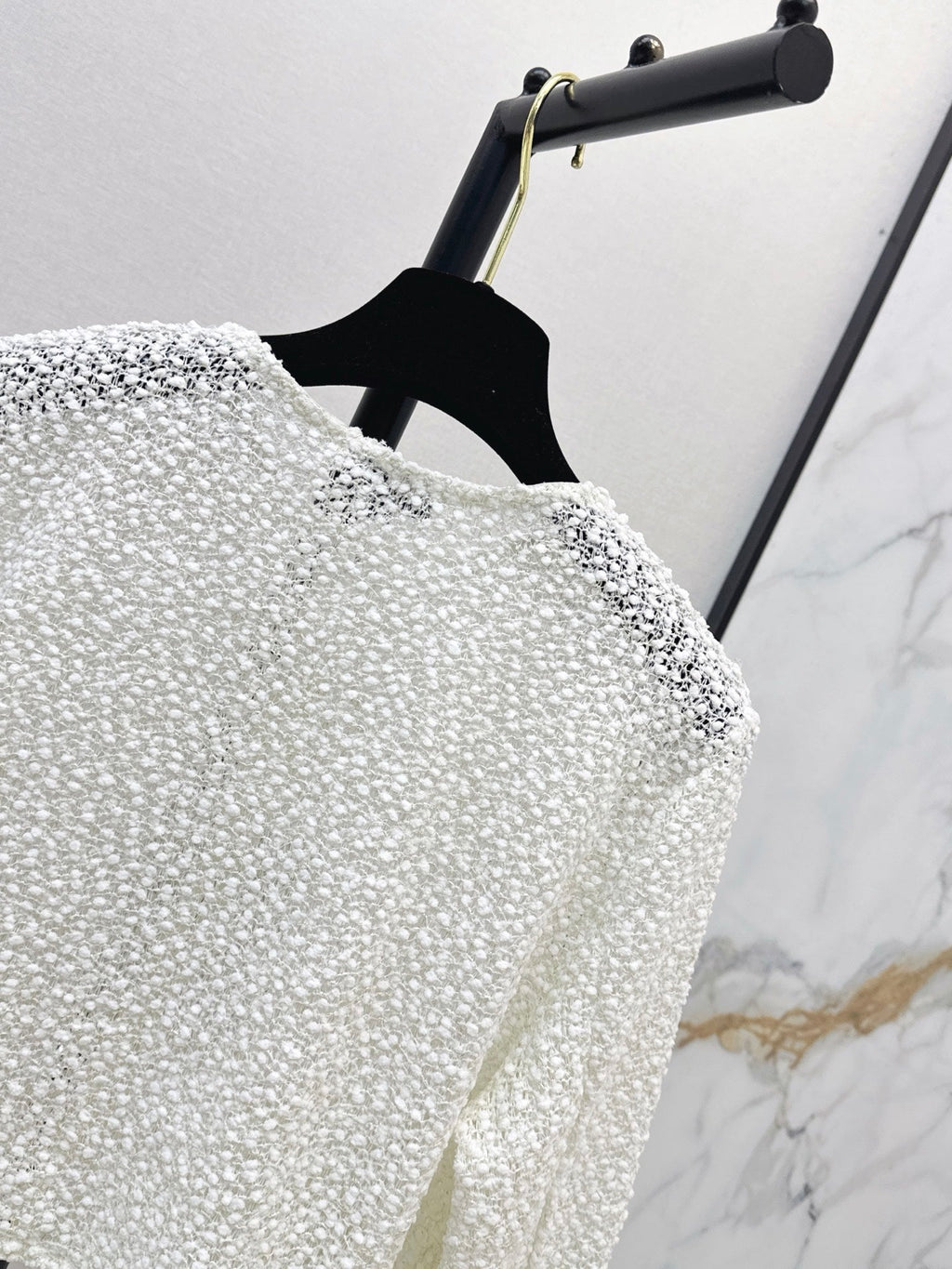 White Sequined Cropped Jacket